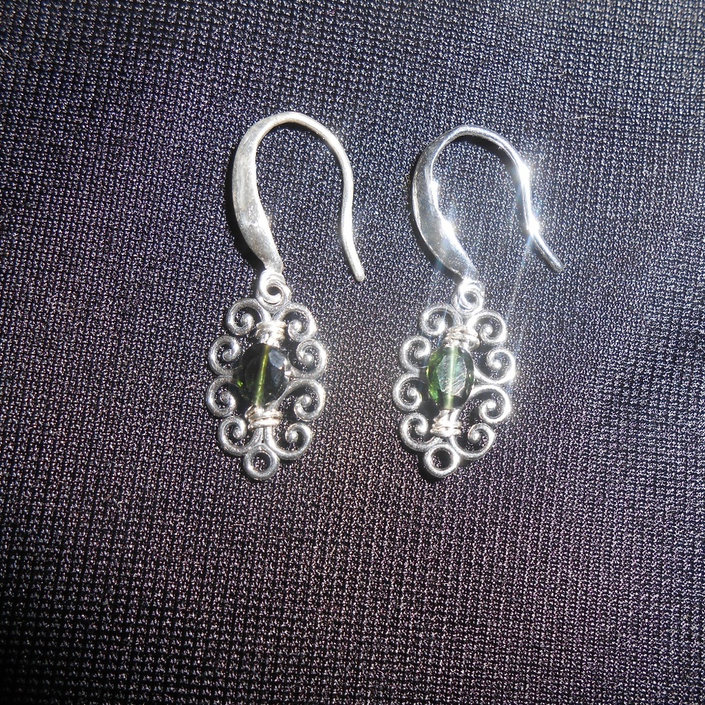 handmade 925 sterling silver green tourmaline